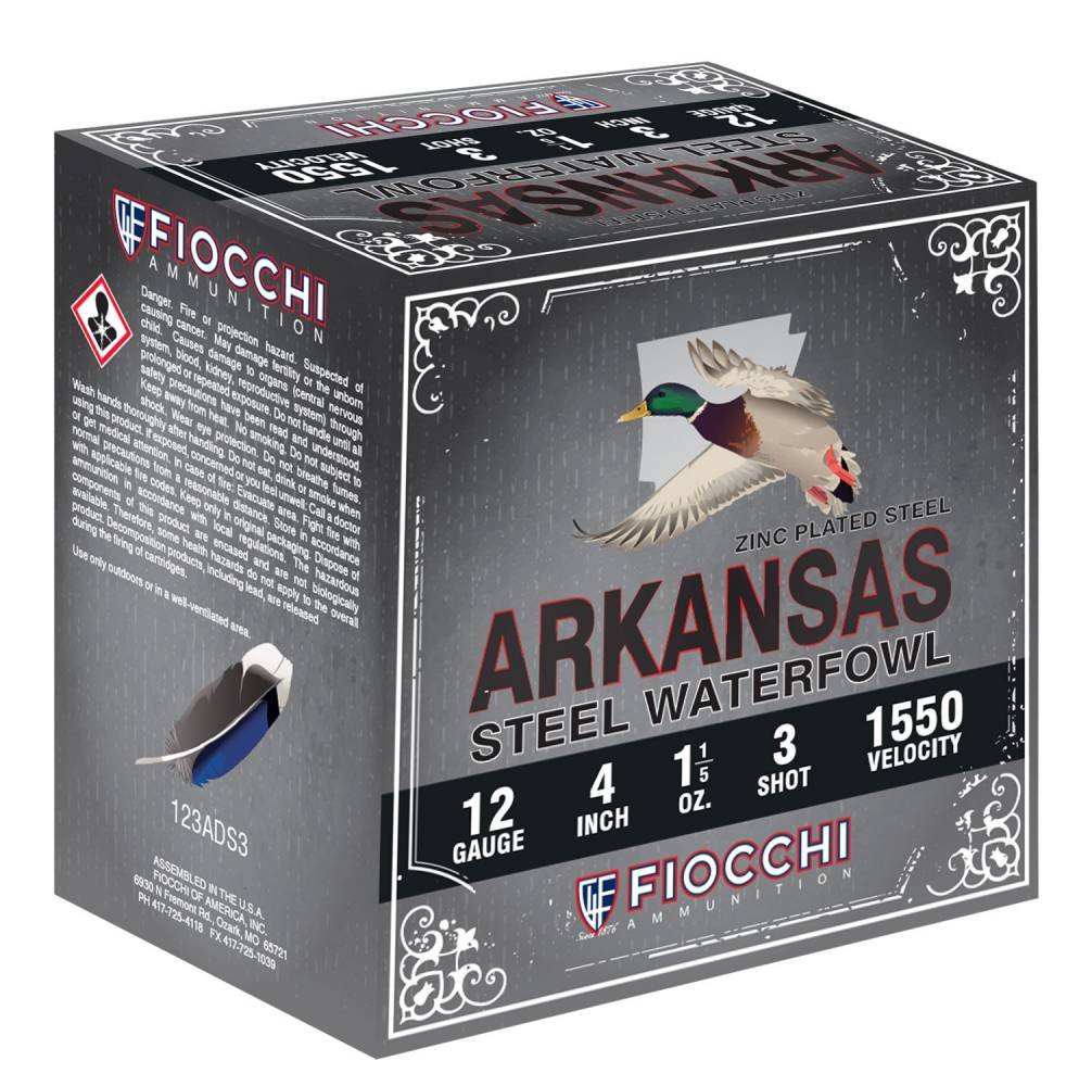 Fiocchi Arkansas Steel Shotgun Ammo 12 ga. 3 in. 1 1-5 oz. 1550 FPS Sh... - Fiocchi - 12 Gauge