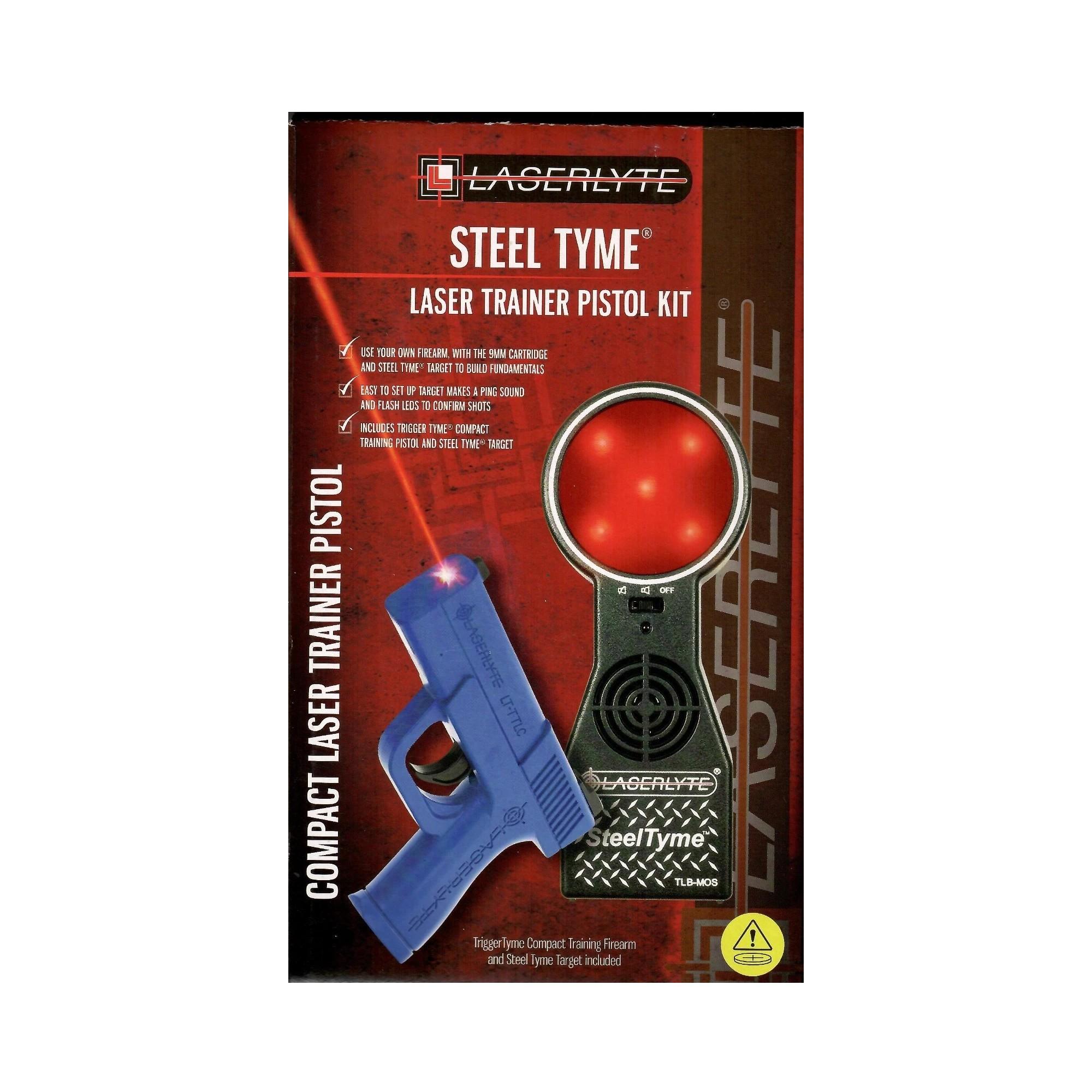 LaserLyte 1215346 Target and Trainer Kit, Blue Laser Pistol, Red/Black Target