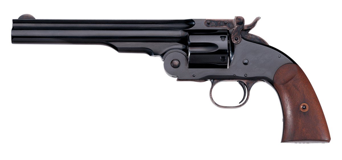 Taylor's & Co Schofield Top Break Revolver .38 Special 7" Barrel Blue Walnut 550677 - Taylor's & Company - 38 Special