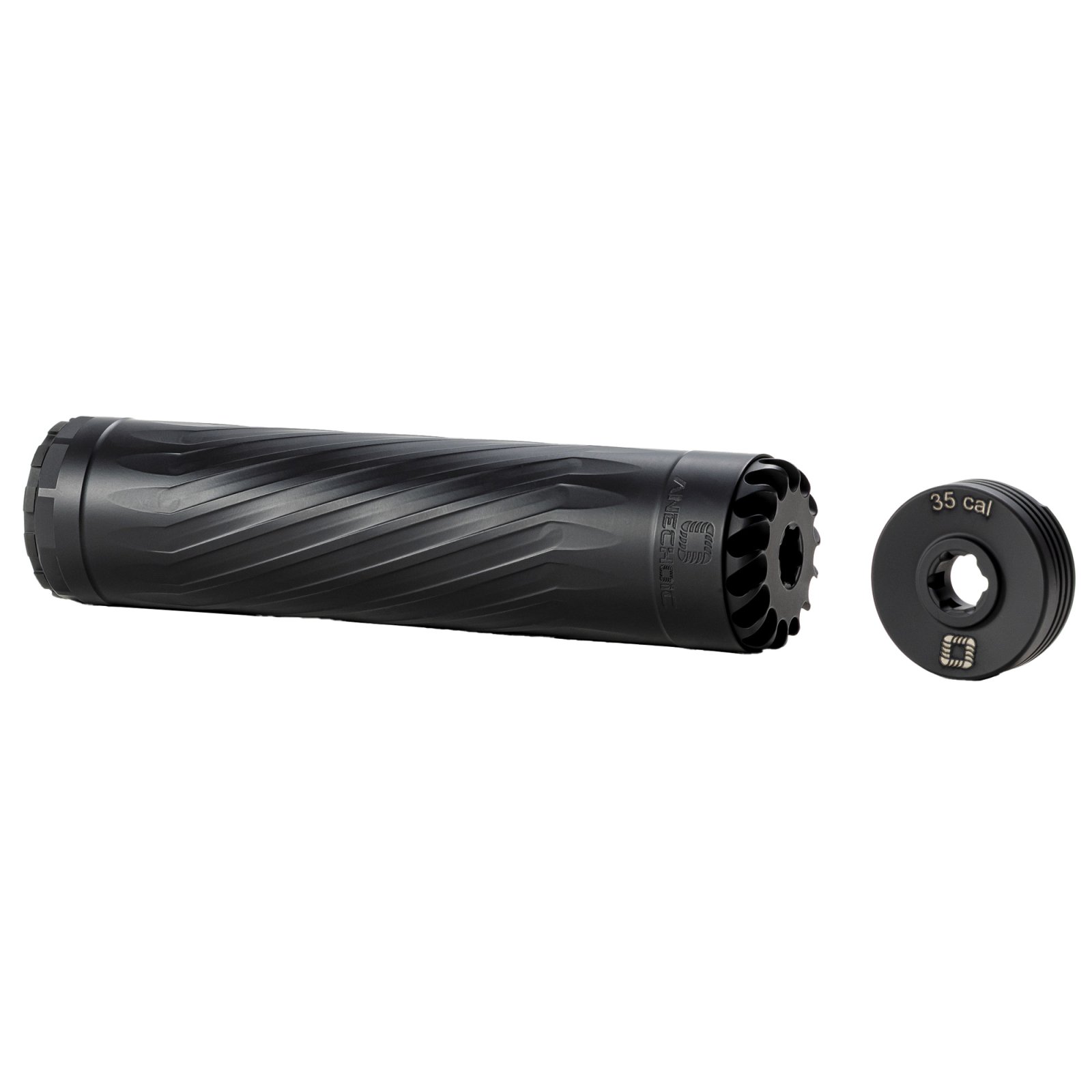 Anechoic X35B Titanium Suppressor 9mm/350Legend/338Lapua 1/2"x28 Black - ANECHOIC - 9mm Luger (9x19 Parabellum)