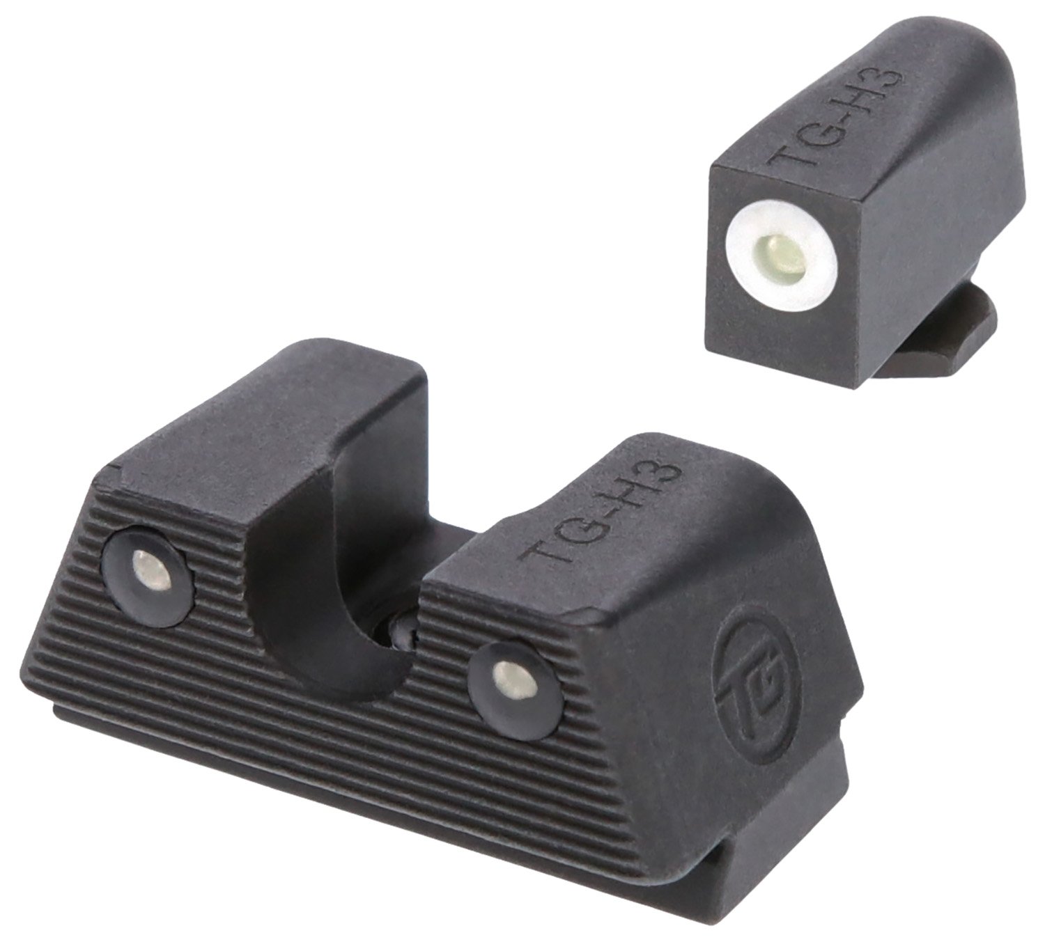 TruGlo Tritium X Glock Sight Set Glock 42/43 Green/White Steel Nitride