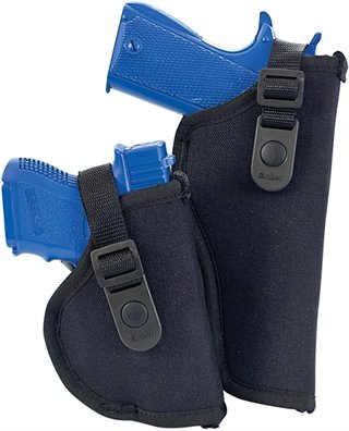 Allen Cortez Thumbsnap Holster - Right Hand - Fits 3.25in to 3.75in Barrel Medium and Large Autos - Black Nylon - Up to 2in Belt - Springfield XD-S & Sig P365 XL Compatible - Allen Company - BLACK