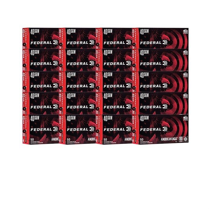 Federal 40 S&W 180GR FULL METAL JACKET 1000/CASE