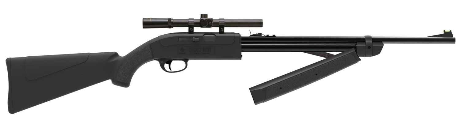 Crosman Legacy 1000 Air Rifle Pump 177 Black Receiver Black Fixed All Weather Stock Scope 4x15mm - Crosman - BOLT