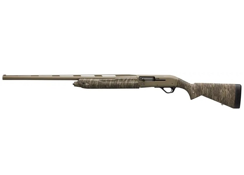 Winchester SX4 Hybrid Hunter 12 Gauge, Left-Handed, Semi-Auto, 3.5" Chamber, 28" FDE Cerakote Barrel, Mossy Oak Bottomland Synthetic Stock, TruGlo Fiber Optic Sight - Winchester - 12 Gauge
