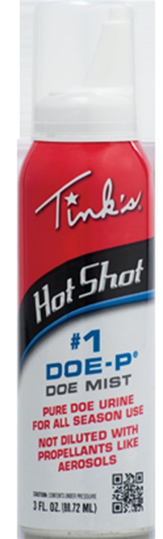 Tink's #1 Hot Shot Doe-P 3oz Natural Doe Urine Quieter Spray - Tink's
