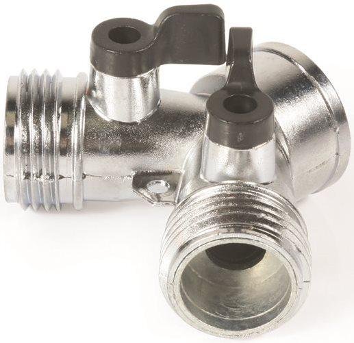CAMCO Fresh Water Y-Valve Converts Single Hose to Two, Quarter-Turn