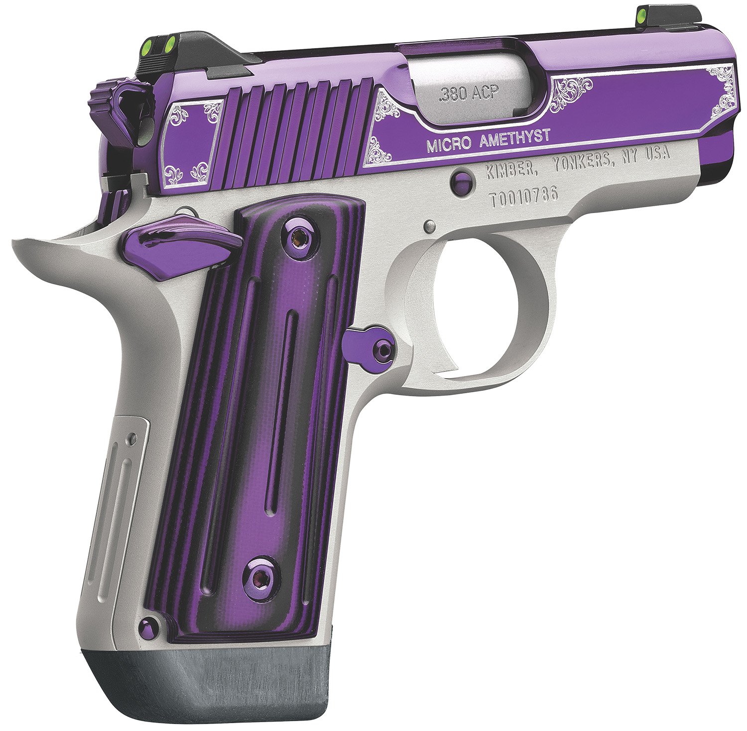 Kimber 3300160 Micro Amethyst .380ACP Pistol, Tritium Sights, 7rd Mag - Kimber Manufacturing, Inc. - 380 ACP