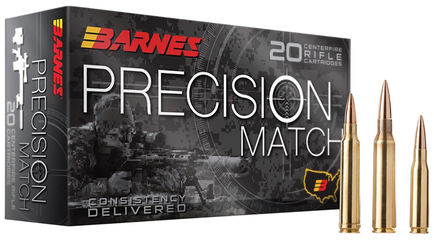 Barnes 30819 6.5 PRC 145gr OTM BT 20 Rounds per Box - Barnes Bullets - OPEN TIP MATCH BOAT TAIL