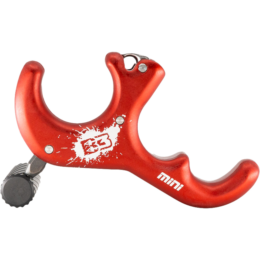 EXIT MNRE B3 Exit Mini Release, Red, 3-Finger, 440C Steel Hook