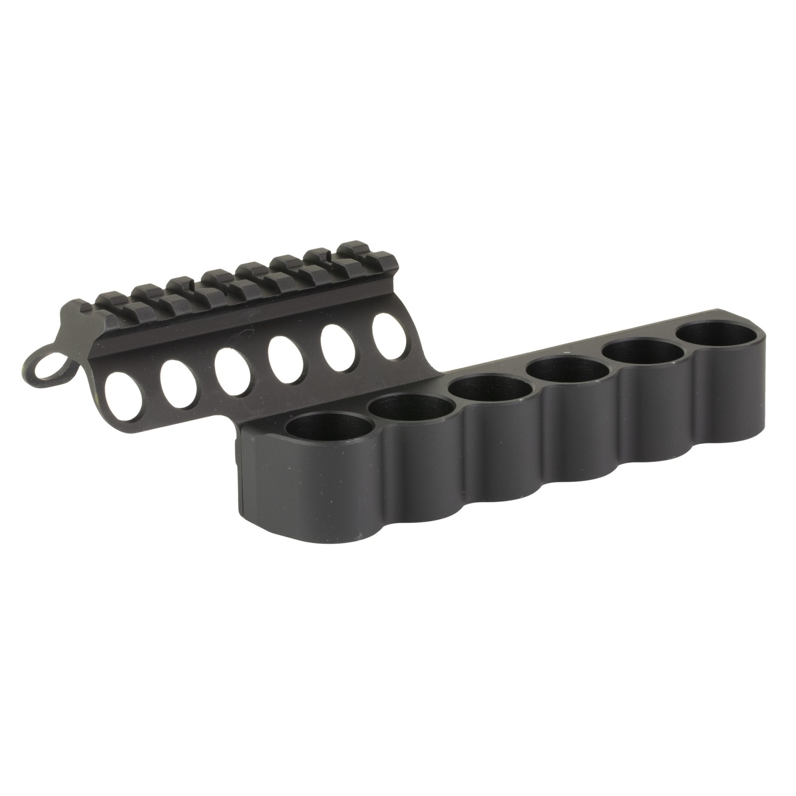 Mesa Tactical 94270 SureShell 6-Shell Side Saddle Rail, Aluminum, Black
