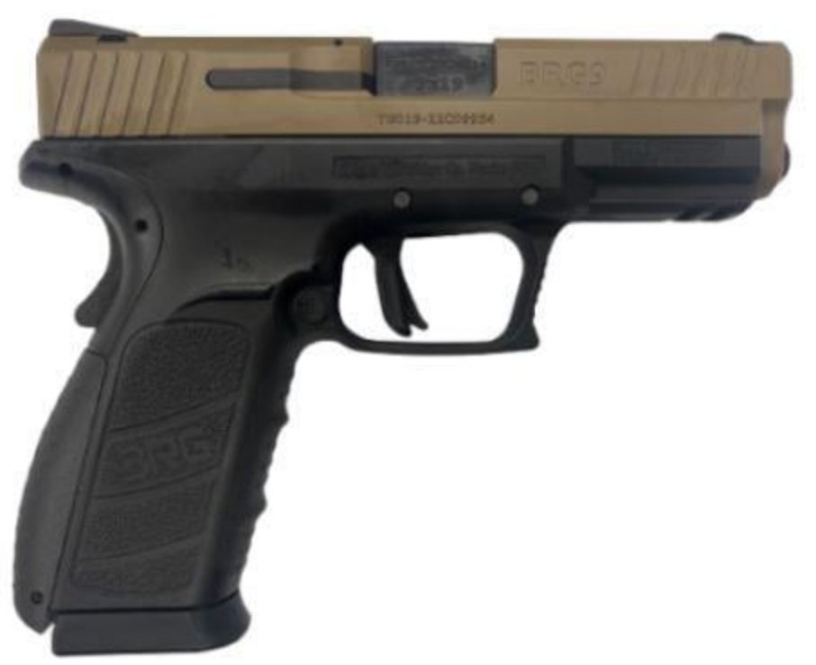 BRG 9E4121 Elite 9MM Black Frame FDE Slide Semi-Auto Pistol