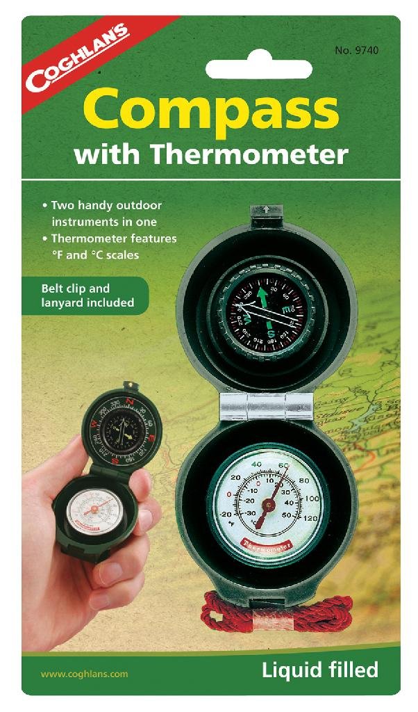 Buy COGHLAN'S 9740 Compass/Thermometer Liquid-Filled Luminous Dial F/C online