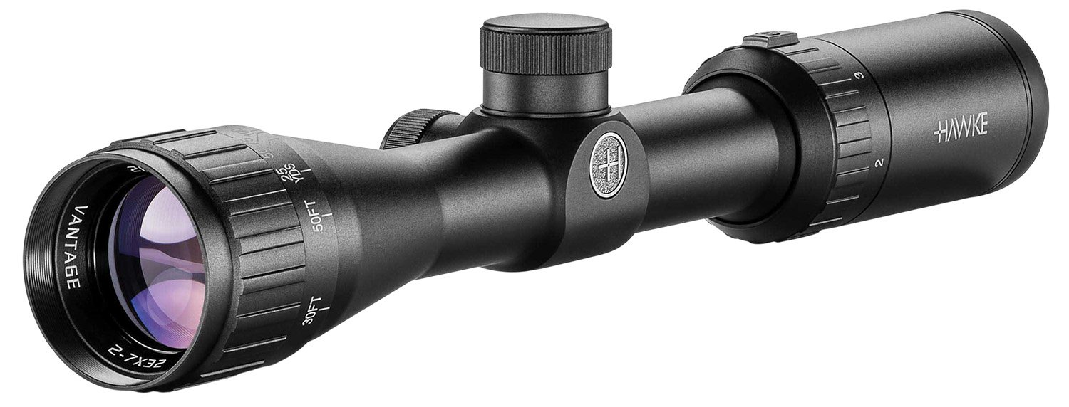 Hawke Sport Optics 14111 Vantage Riflescope Black 2-7x32mm 1" Tube Mil-Dot Reticle - Hawke Optics - 32MM
