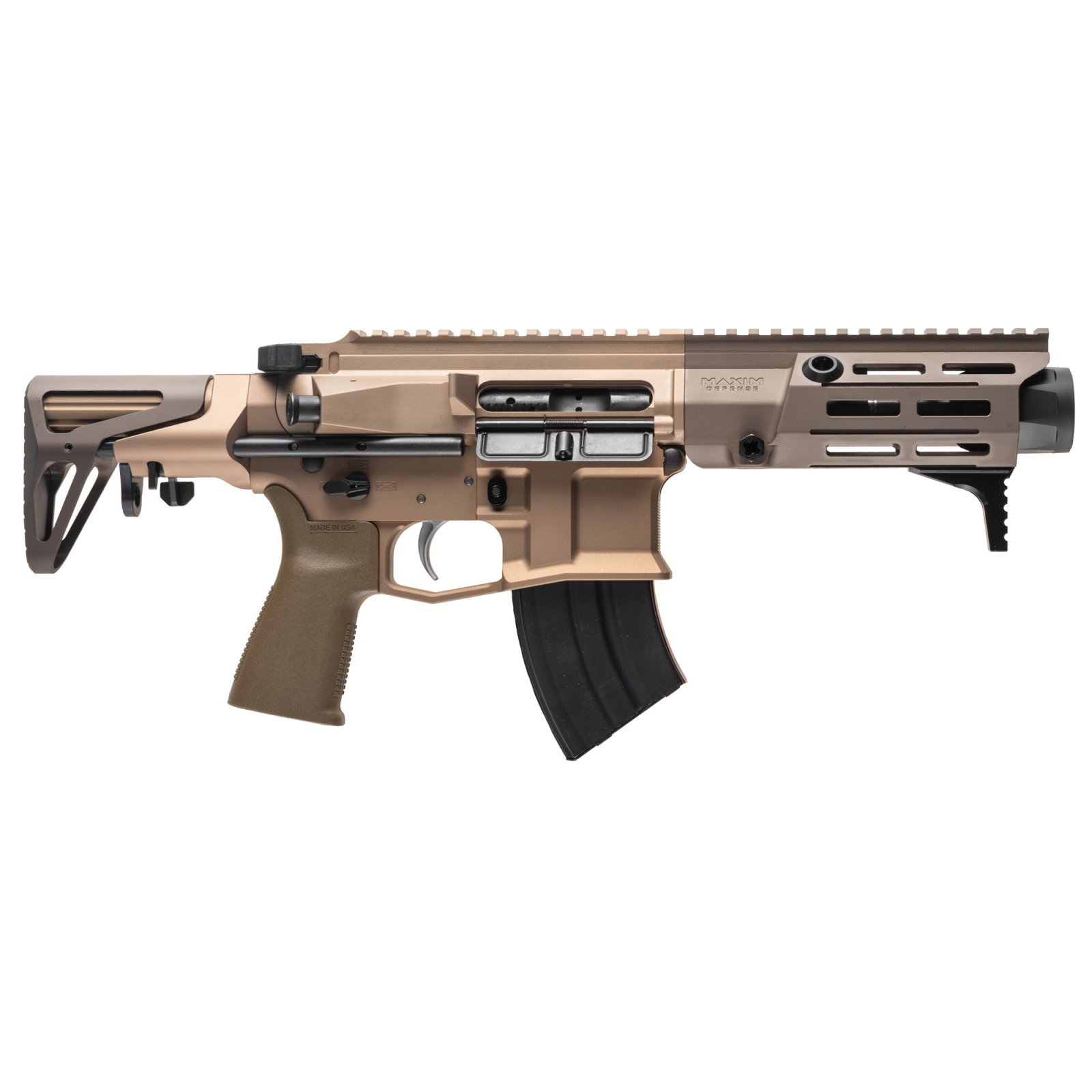 Maxim Defense MXM-47804 PDX 7.62x39 SBR 5.5" FDE Arid 20Rd