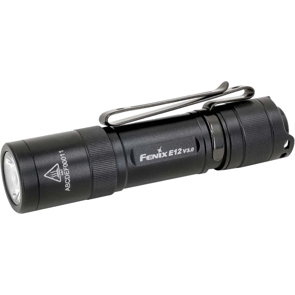 Fenix FX-E12V3 200 Lumen EDC Flashlight, IP68, 3 Modes, Magnetic Tail