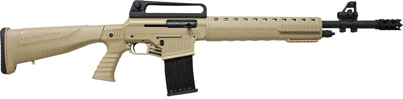 Iver Johnson STRYKER Shotgun 12Ga. 3" 20" AR-Style 5-Shot Tan Syn