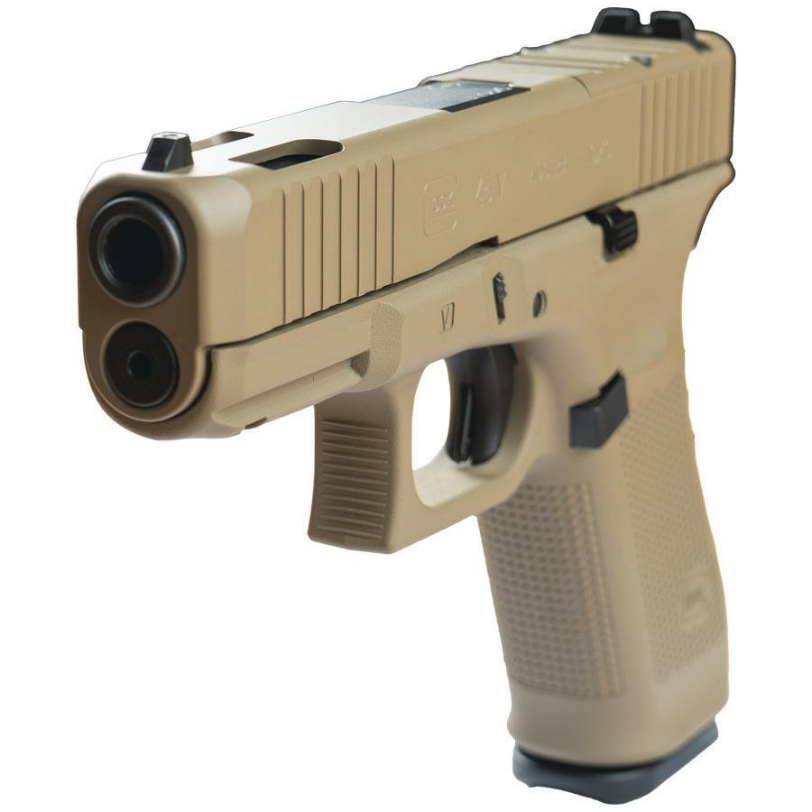 Glock V-Series Optic Ready Model 45 Handgun 9mm Luger 17rd Magazines (3) 3.7 Ported Barrel FDE Cerakote Austria