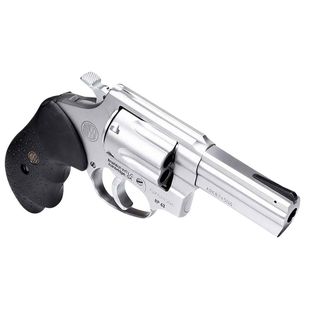 Rossi RM64 Revolver, Double Action, .357 Magnum, 6-Inch Stainless Steel Barrel, Silver Rubber Grip, 6-Round Capacity - ROSSI - 357 Magnum | 38 Special