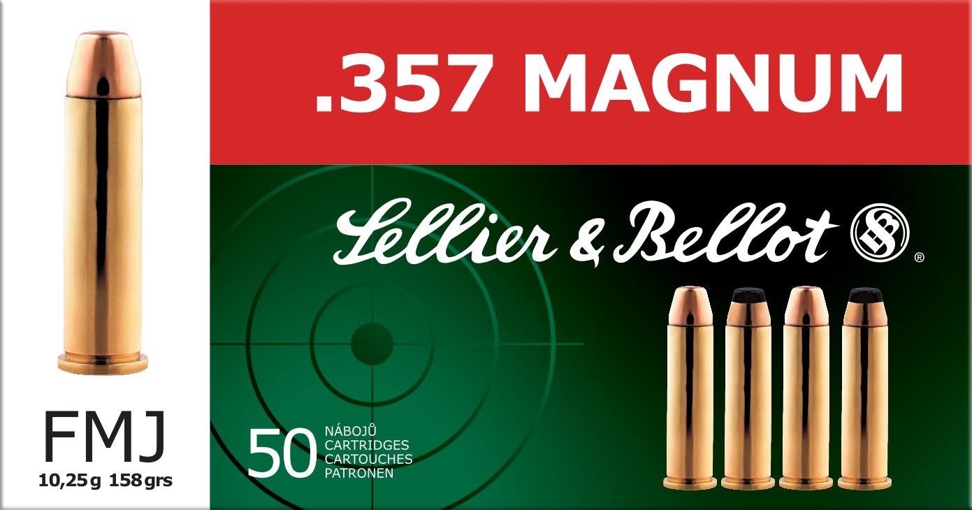 Sellier & Bellot SB357A Handgun Ammo 357 Mag 158gr FMJ 50rd - Sellier & Bellot - FULL METAL JACKET
