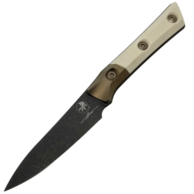 Microtech 3500B-1DLCIVS 3.5 In SE/STD DLC Ivory G-10 Handle