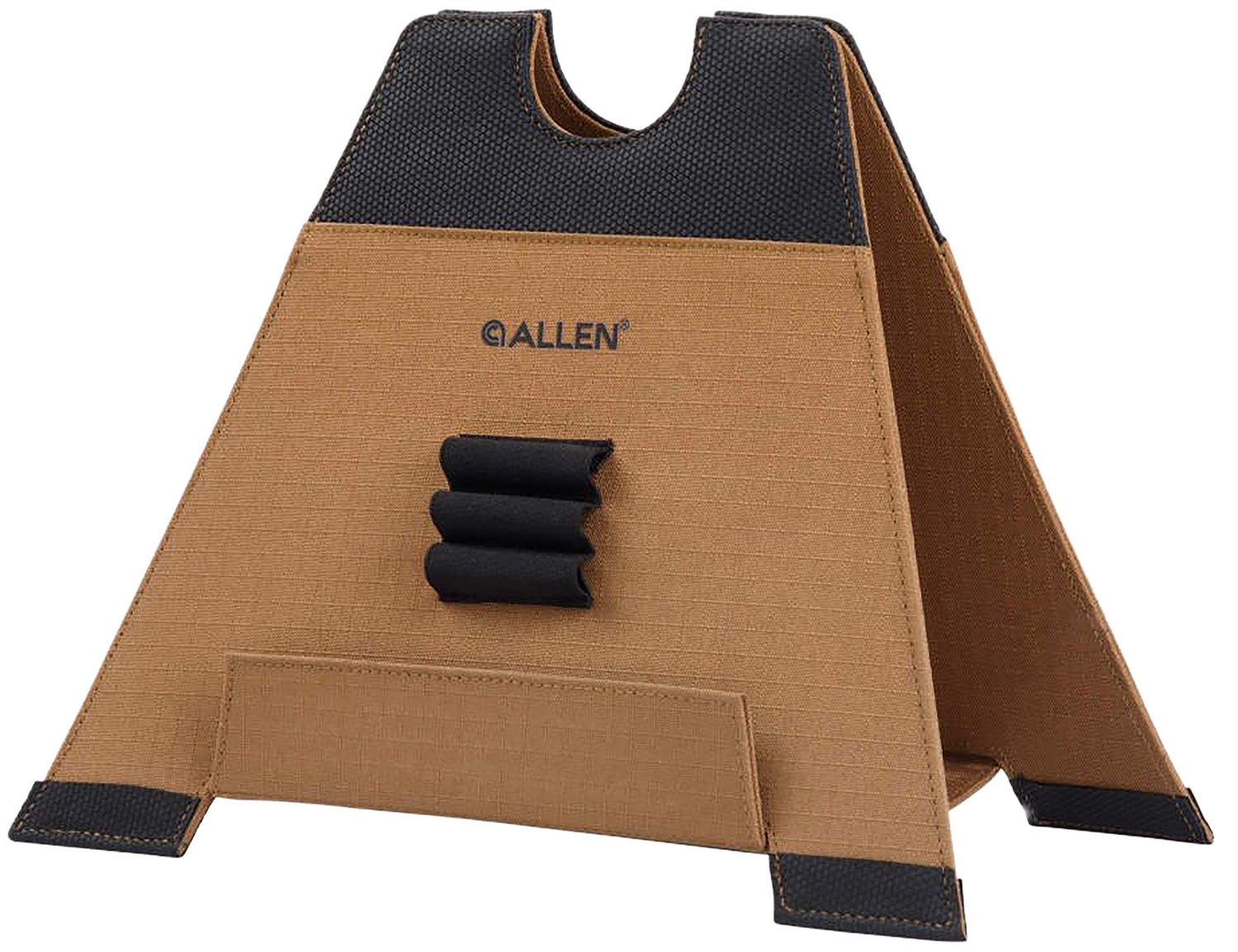 Allen X Focus Folding Shooting Rest - Lightweight, Portable, Slip-Resistant, Black and Coyote - Allen Company