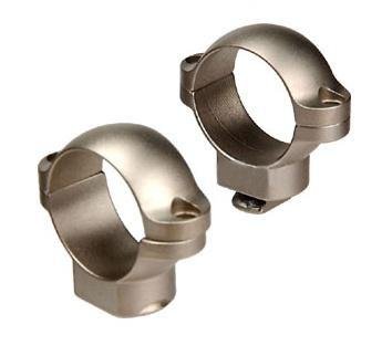 Leupold 1" Medium Steel 2-Piece Standard Extended Scope Ring Silver 49902