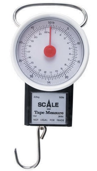 Eagle Claw Dial Scale 50 Pound Capacity Tape Measure