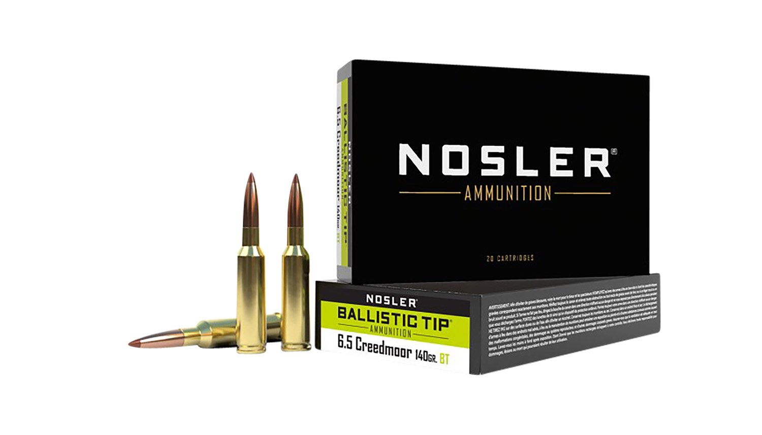 Nosler 40064 6.5 Creedmoor 140gr Ballistic Tip Ammo - Nosler - SPITZER BALLISTIC TIP
