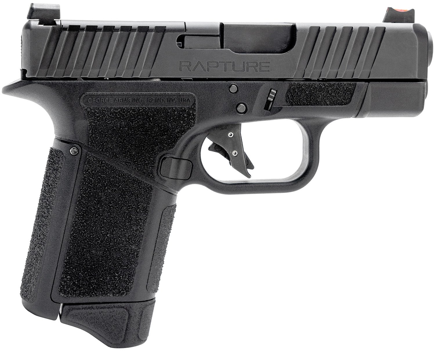 GForce Arms GF9 Rapture 9MM Handgun, 3.25" Precision Barrel, Red/Green Fiber Optic Sights, Glock-Compatible - GForce Arms - 9mm
