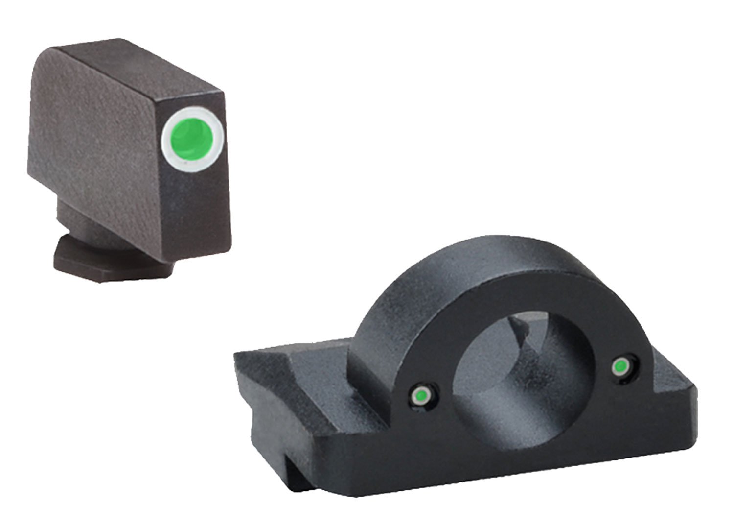 AmeriGlo GL-125 Ghost Ring Night Sight Set Green Tritium for Glock 17-39