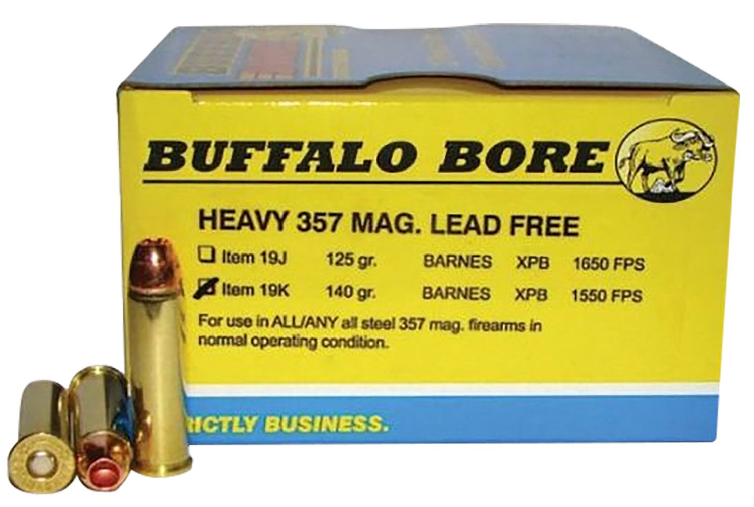 Buffalo Bore 19K20 .357 Mag 140gr Barnes Lead-Free Ammo 20 Rounds