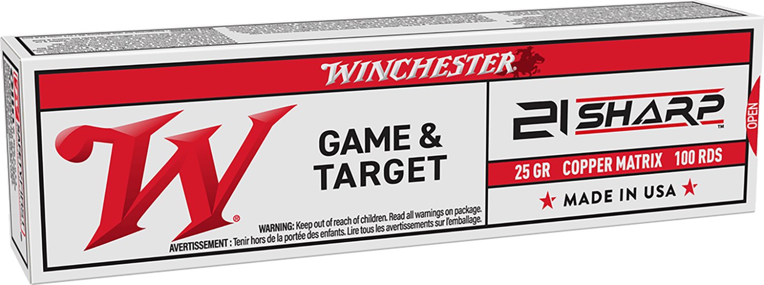Winchester S21SLF USA 21Sharp 25gr Copper Matrix Ammo 100/Box - Winchester - COPPER MATRIX