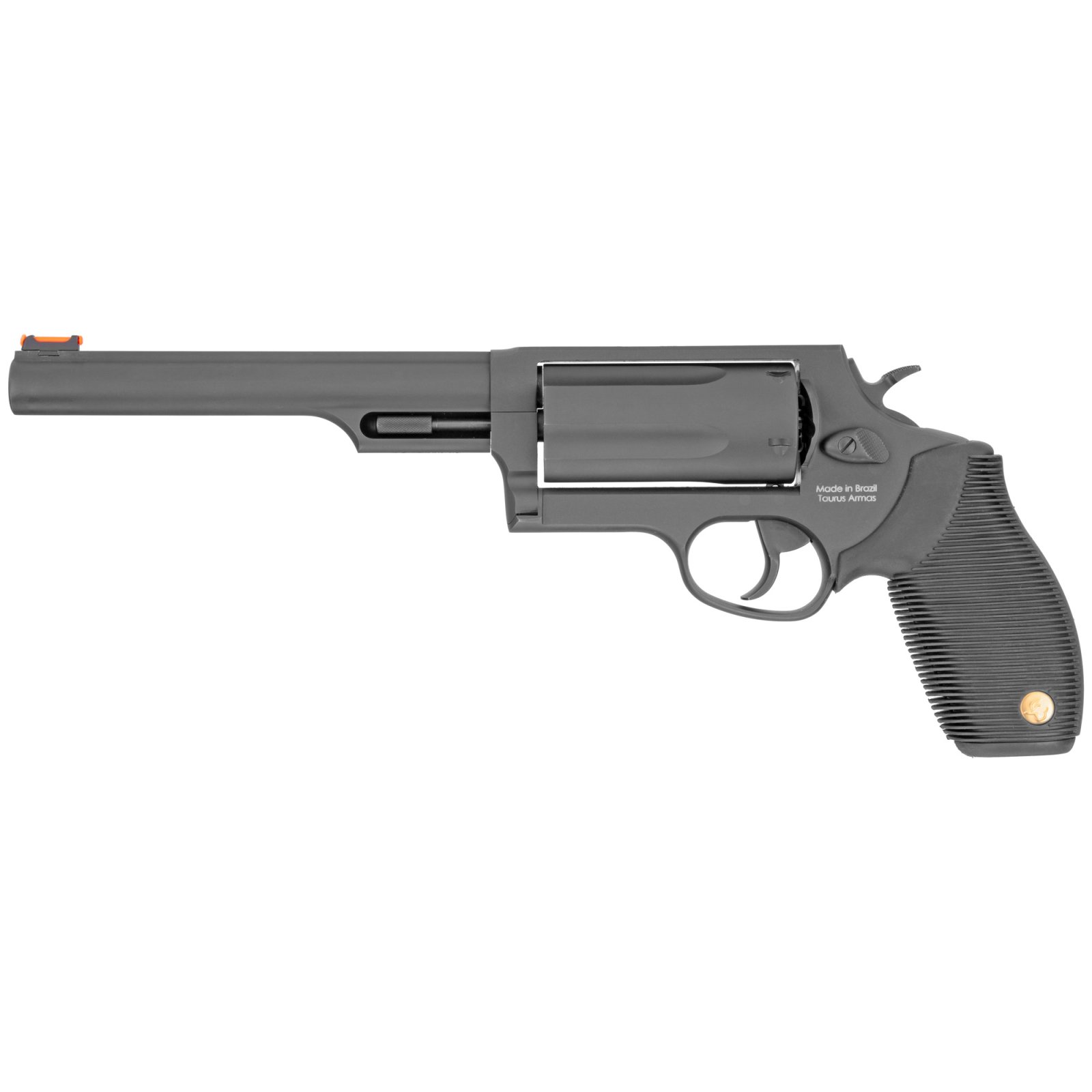 Buy Taurus Judge Magnum Revolver 2-441061MAG - 6.5" Barrel, 5rd Capacity, 410/45 Long Colt Caliber, Black Finish, Rubber Grip, Fiber Optic Sight online
