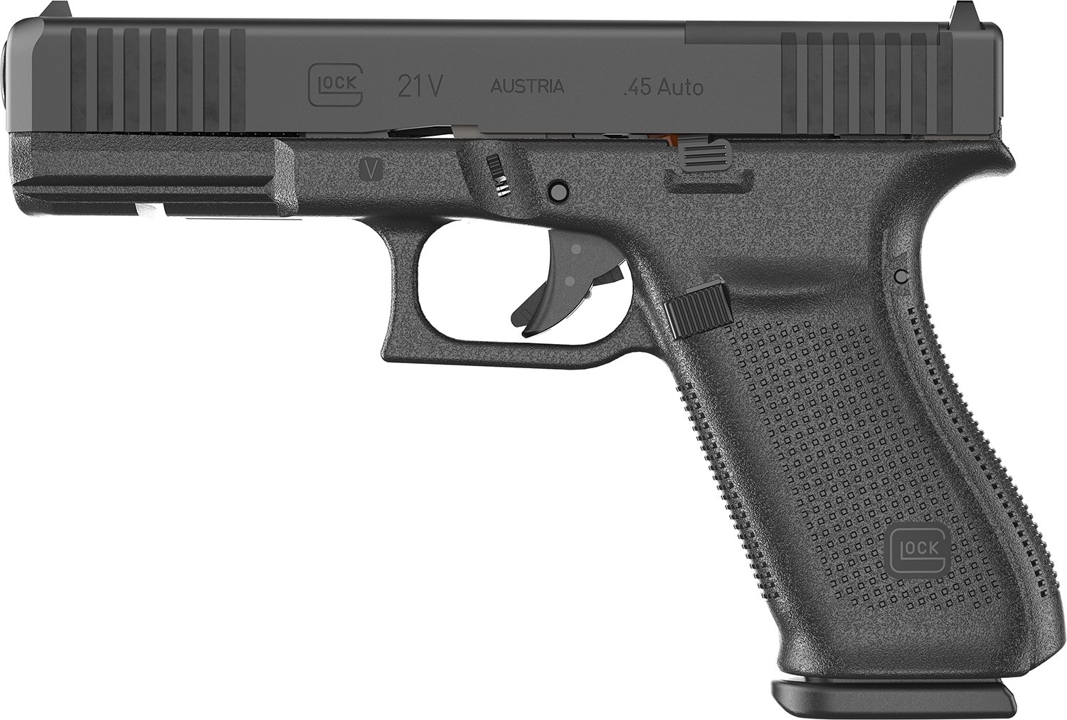 Glock UV2150201MOS G21 V MOS 45 ACP 4.61" Gas Nitride Semi-Auto Pistol - Glock