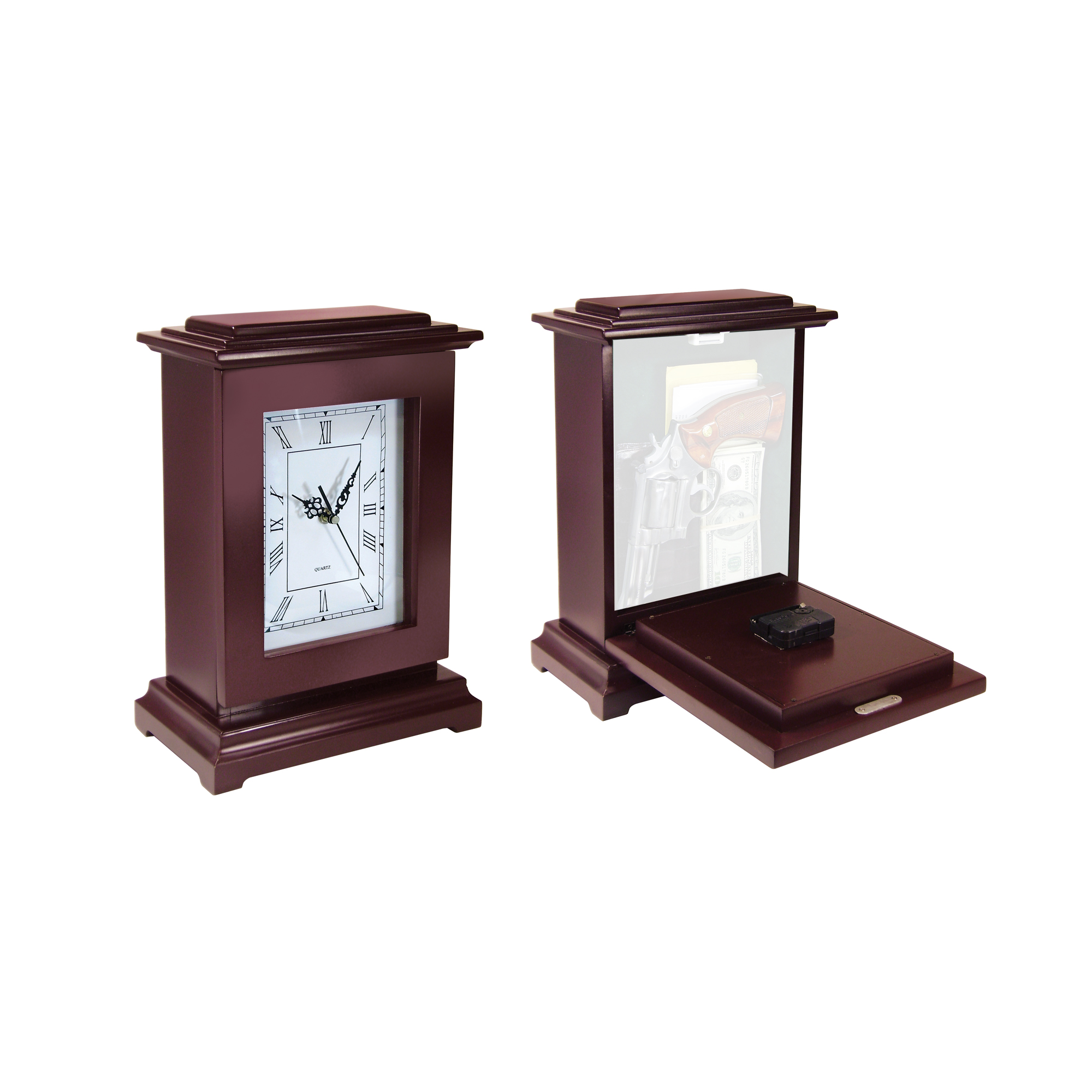 RGC Peace Keeper 797053001794 Mahogany Gun Clock Concealment Vault