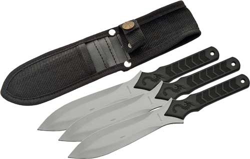 SZCO Rite Edge 210711 10" Dragon Throwing Knife 3pc Set with Sheath