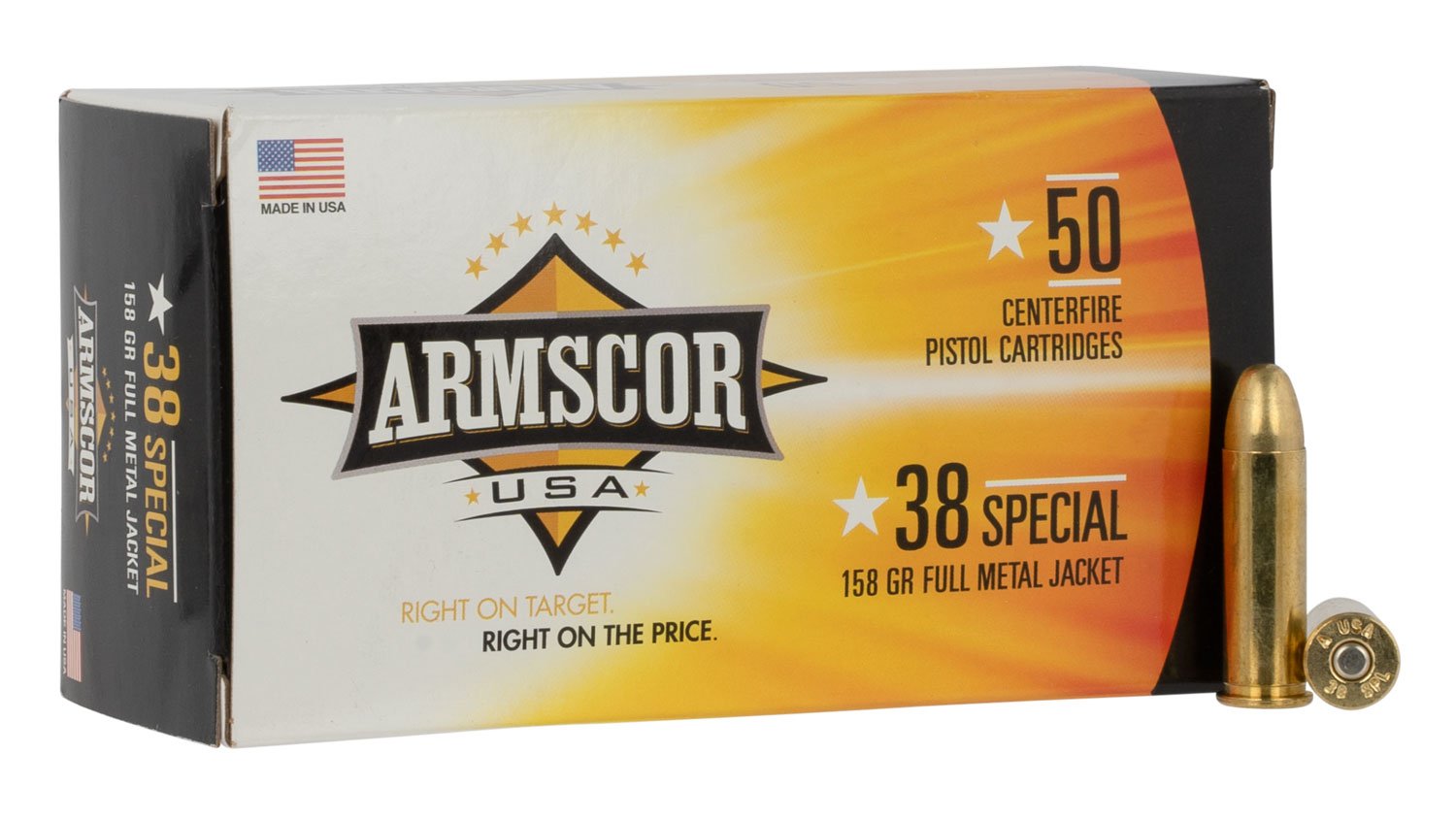 Armscor 38 Special 158 gr FMJ 50 Rounds Ammunition