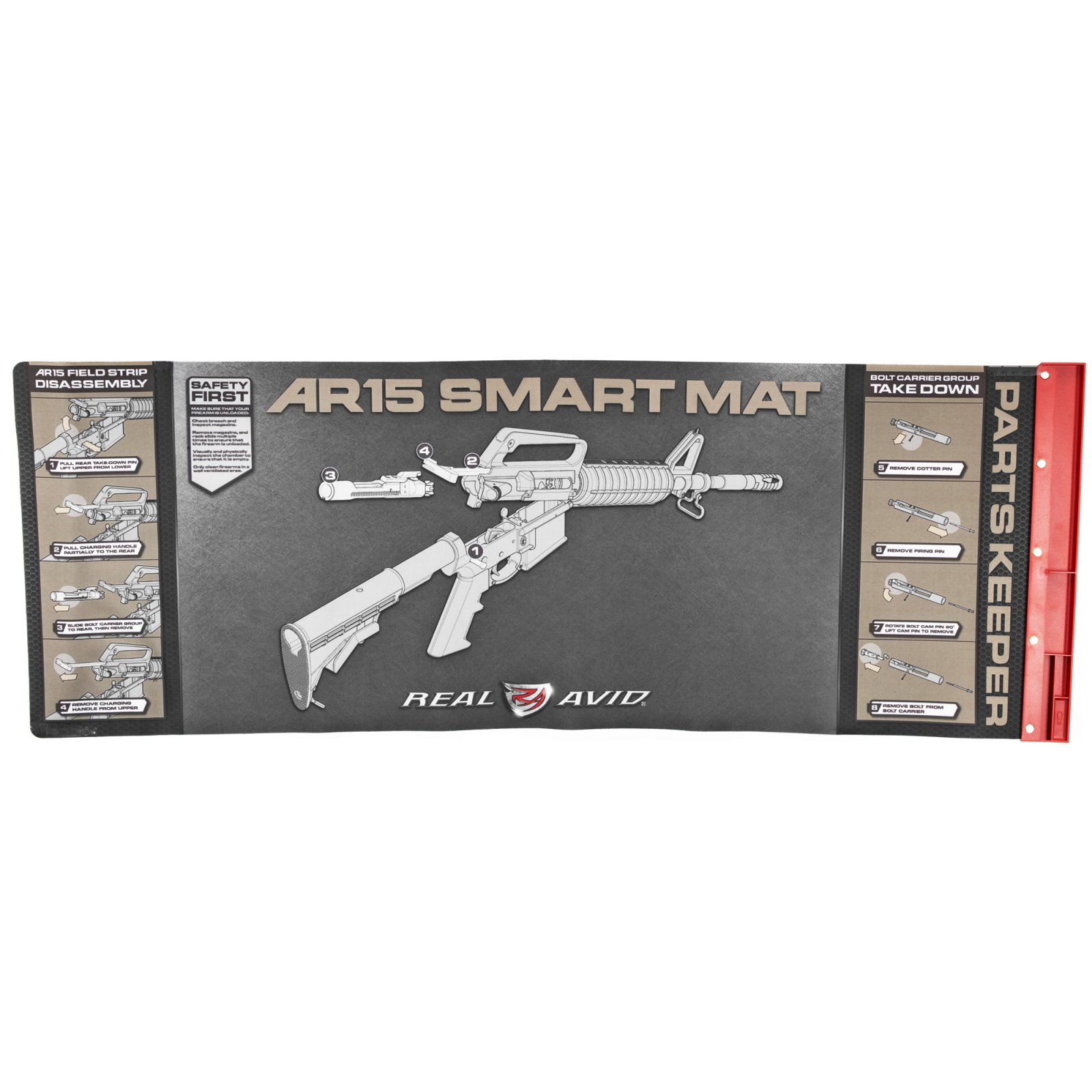 Real Avid AVAR15SM AR-15 Smart Mat 43x16 with Parts Tray