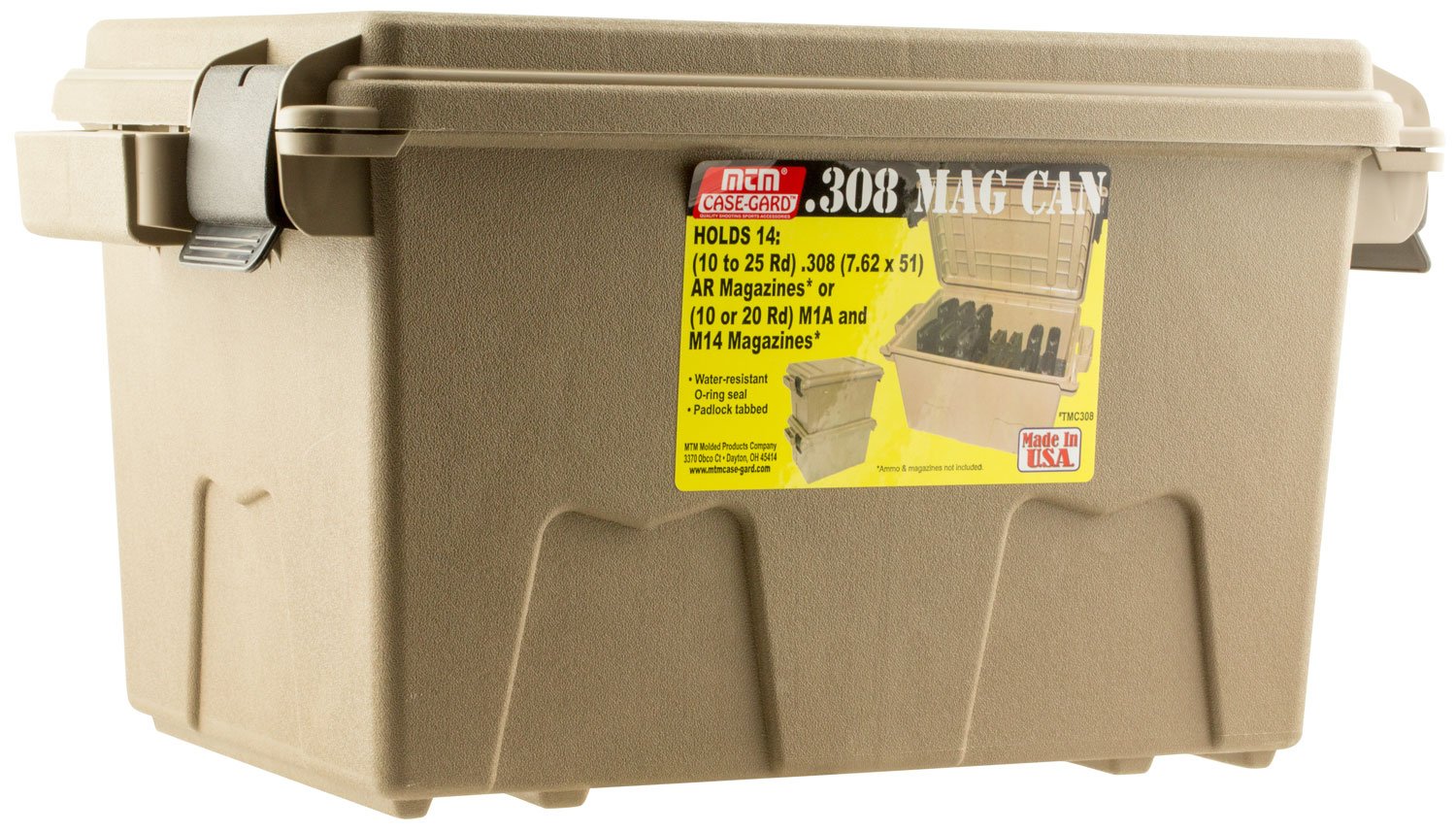 MTM Case Gard Tactical Mag Can Flat Dark Earth TMC308 - MTM Case-Gard - FLAT DARK EARTH
