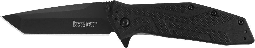 KERSHAW 1990X Modified Tanto Plain Edge Assisted-Open Black