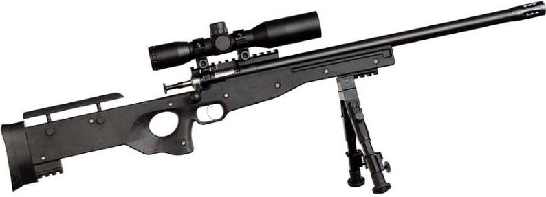 Keystone Crickett Precision Rifle Package 22 lr 16.1 in. Black w/Carbon Brrl, Scope, Bi-Pod