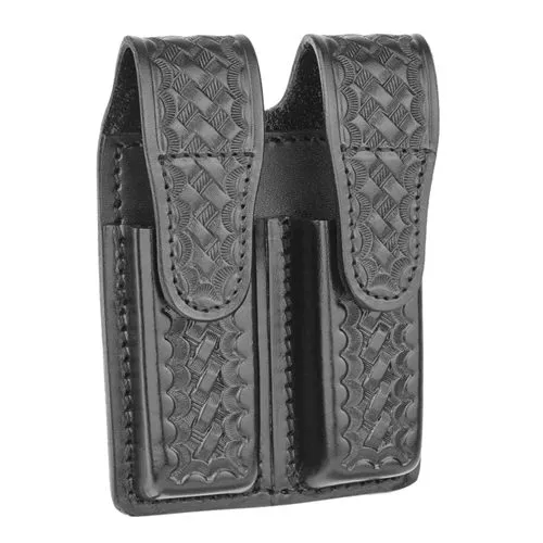 Dutyman Basketweave Leather Double Magazine Holder 9MM - Dutyman
