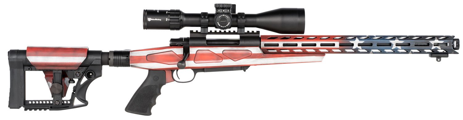 Howa HFLG30816 M1500 APC Chassis Gen2 308 Win 16.25" 10+1 American Flag Cerakote Rec 6 Position Luth-AR MBA-4 Aluminum Stock Black Polymer Grip Right Hand