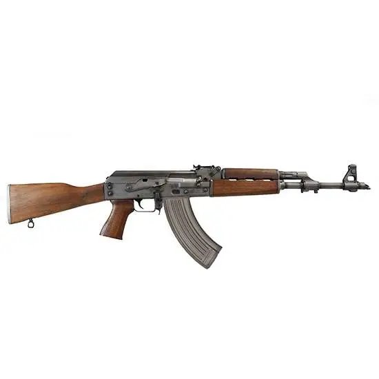 Zastava Arms USA ZR7762CFL ZPAP M70 Semi-Automatic 7.62x39mm Rifle, 16.3-inch Chrome Lined Barrel, 30-Round Capacity, Serbian Dark Wood, Battle Worn Gray Finish - Zastava Arms - 7.62X39MM