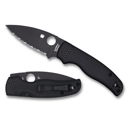 Spyderco C263GSBK Bodacious Black G-10 Handle Black Blade Knife - Spyderco