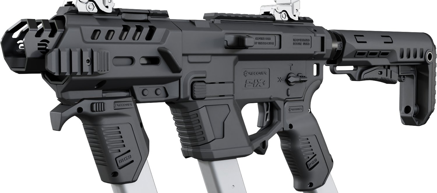 Recover Tactical PIXPMGST01 P-IX+MG Metal Front Guard Black