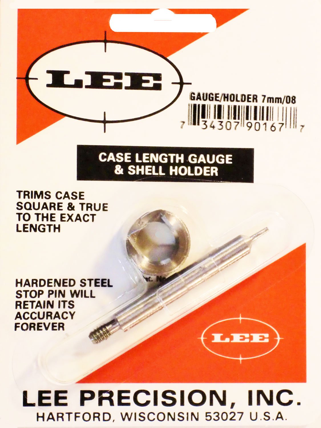 Lee Reloading Case Length Gauge & Shell Holder 7MM - Lee Precision - 7mm-08