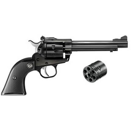 Ruger 0621 Single-Six Convertible Revolver, 22 LR/22 WMR, 5.50" Barrel, 6-Round, Blued Alloy Steel, Black Checkered Hard Rubber Grip, Adjustable Sight - Ruger - 22 LR | 22 Magnum