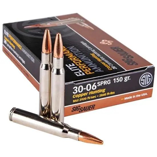 Sig SAUER Elite Copper Hunting .30-06 Springfield 150 Grain 20rd Box Ammo